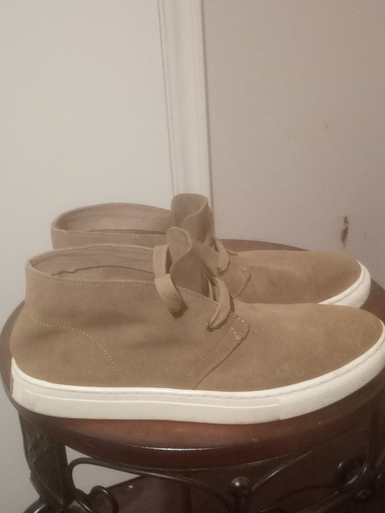 Polo Ralph Lauren Size 10.5d Joplin Brown Suede Joplin Sneakers Mens Shoes
